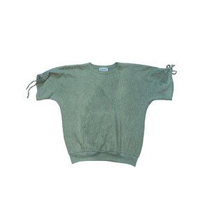 Vintage 1980s/90s DonnKenny Short Cinched Sleeve Crewneck Top